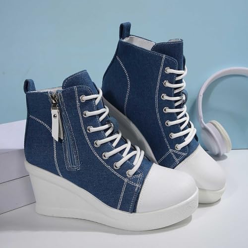 Chaussures décontractées pour femmes faciles à enfiler taille 37 bleu clair