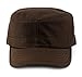NYFASHION101 Fashionable Solid Color Unisex Fitted Army Military Cadet Cap, Brown, XL