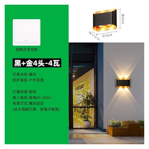 Lámpara de pared LED para exterior con luz cálida de jardín 2