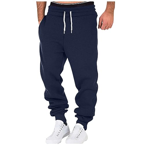 Men's Casual Cotton Tapered Joggers Athletic Sweatpants Workout Running Pants with Pockets, M-4XL