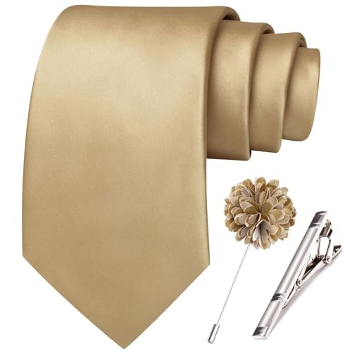 Image of Hi-Tie Men's Extra Long Solid Satin Tie Set 63 Inch /70 Inch Formal Necktie