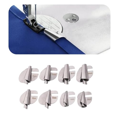 '4 Sizes Wide Rolled Hem Pressure Foot Sewing Machine Feet Hemming Machine Hand Sewing Machine Sewing Accessories (7mm-10mm, Piece, 4) ,