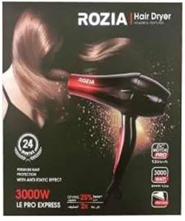 Ro.zia Professional Hair Dryer Ro.zia 3000 Watt - Anti-Static Protection