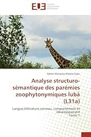 Analyse Structuro-Sa(c)Mantique Des Para(c)Mies Zoophytonymiques Luba (L31a) 6131504806 Book Cover