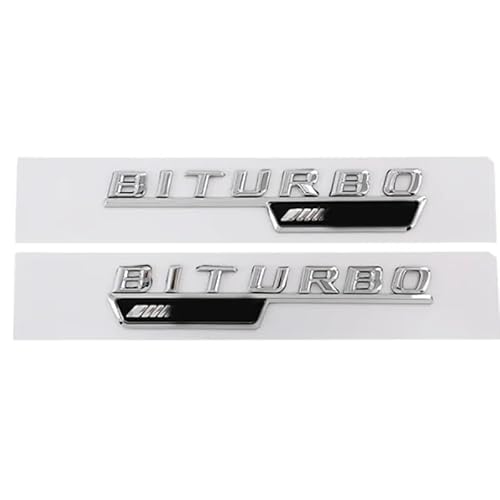 3D 2Pcs XebJ[ Biturbo 4matic SGuobWԃX^CO fJ[ ANZT[xc C43 E43 GLE43 GLC43 AMG W205 ̂