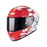 MT Helmets KRE+ S – Casco Moto Integral de Competición en Fibra de Carbono con Pantalla MT-V-29, Cierre Doble D, EPS Multidensidad y Homologación FIM/ECE 22.06 / DOT