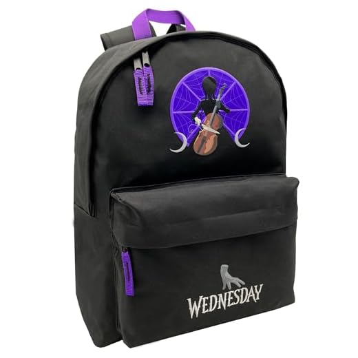 ToyBags Mochila Escolar Americana Wednesday, Unisex niños, Negro, Grande