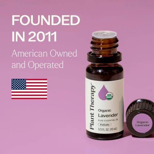 Plant Therapy Organic Lavender Essential Oil 100% Pure, USDA Certified Organic, Undiluted, Natural Aromatherapy, Therapeutic Grade 10 mL (1/3 oz)