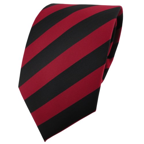TigerTie Slips röd mörkröd karminröd svart randig – Pärm slips