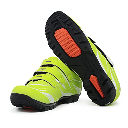 Tenis Sapatilha Ciclismo New Fox Bike Reflective Masculino e Feminino Cor:Verde;Tamanho:38