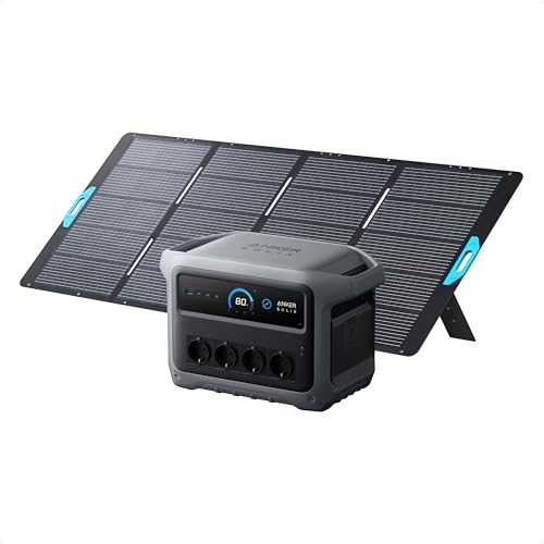 Anker SOLIX C1000 Gen 2 Tragbare Powerstation, 2.000W Solargenerator, vollständige Aufladung in 49Minuten, 1.024Wh LiFePO₄-Akku für Notstromversorgung, Stromausfälle und Camping
