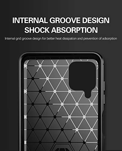 Samsung A12 Case,Galaxy A12 Case,With Hd Screen Protector,Shock-Absorption Flexible Tpu Bumper Cove Soft Rubber Protective Case For Samsung Galaxy A12 (Black Brushed Tpu) #TOP4
