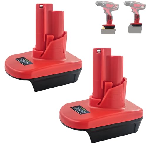 BTRUI 2PCS for M18 to for M12 Battery Adapter for Milwaukee 18V to 12V Converter Convert for Milwaukee 18V Battery to 12V Battery Tools
