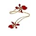 SCRDPRAD Colorful Flower Arm Cuff Bracelet for Women Boho Upper Arm Bangle Bracelet Holiday Summer Beach Jewelry Gifts (Red)