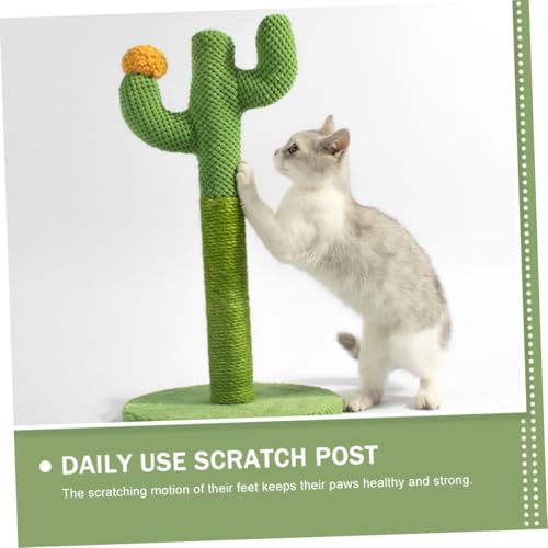 Rascador para gatos DECHOUS 33x29x29 cm color verde miniatura 6