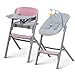 Kinderkraft Seggiolone Pappa LIVY + Sdraietta CALMEE, 4in1, Sedia per tutta Famiglia, dalla Nascita fino 110 kg, Regolazione, Struttura ergonomica, Minimalista Design, Rosa
