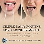 Tongue Scraper Variety Pack 100% Medical Grade Stainless Steel Spoon and U shaped Tongue Scrapers for Adult and Kids, Easy To Use, For Oral Care & Hygiene - Image 3