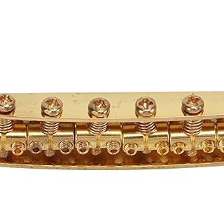 Pont pour guitare électrique, cordière pour guitare en métal au design mignon pour Jazzmaster (doré) - Les Beatles, Paul McCartney, John Lennon, RIngo Starr, George Harrison Pont pour guitare électrique, cordière pour guitare en métal au design mignon pour Jazzmaster (doré) – Image 2