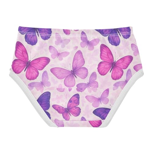 Joisal Cotton Toddler Girls Underwear Purple Pink Butterflies Girl Panties Cute Fancy Kids Briefs Undies 2t2
