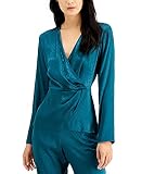Alfani Womens Scales Pullover Blouse, Blue, X-Large