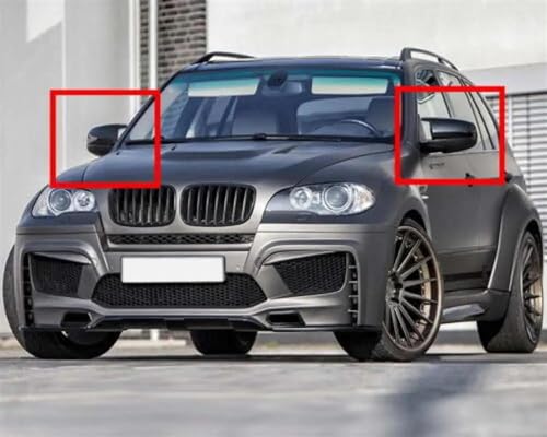 Coques de rétroviseur noir brillant pour BMW X5 E70 et X6 E71 de 2007 à 2013 - 6