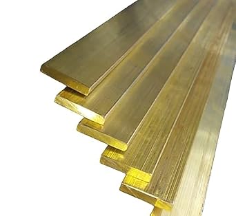 Brass Flat Bar 6mm x 25mm x 5.91 inch / 150mm Long, 1 Pcs C360 Rectangle Square Metal Solid Brass Bars Stock for Knife Making, Craft Hobby from Bopaodao, L 5.91 in / 150mm