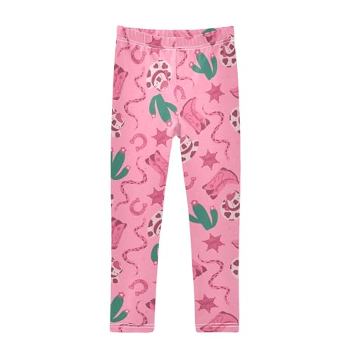 Girls Basic Leggings Baby Girls Pants Cowboy Boots Soft Footless Stretchy Tights Pants 4-10Y