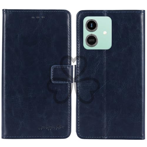 TienJueShi Dark Blue Book Stand Retro Flip Leather Protector Phone Wallet Gel Cover Etui TPU Silicone Case For Honor Play 10 6.7