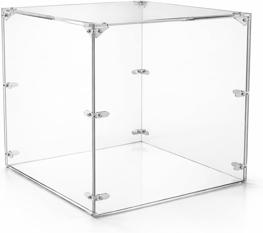 Customize Display Case for Collectibles Personalized Acrylic Box Alternative Glass Case Size Customization (15x15x15 in)