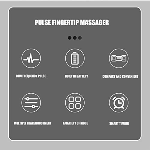 Electric Fingertip Massager Fingertip Massager, Fingertip Massager Finger Massage Mini Portable Pinpoint Fatigue Relief Finger Massage Device With Lanyard (Metallic Black) #TOP2