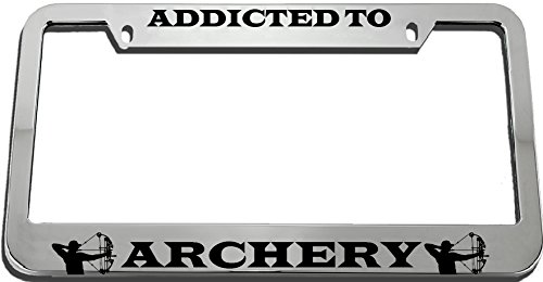 Speedy Pros Addicted to Archery License Plate Frame