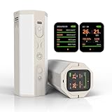 Portable Air Monitor, Lumopal Air Sensor with CO/TVOC/HCHO/EX/Humidity/Temp/Pressure Detector Indoor/Outdoor, VOC Meter CO Detector Gas Alert with 8000mah Long Lasting for Home Camping (White)