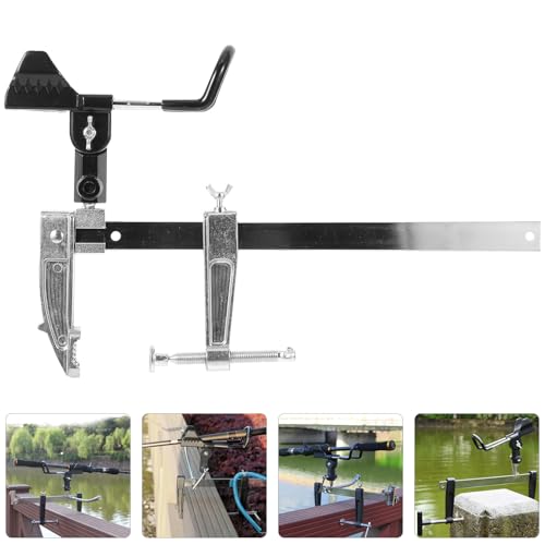 Support de canne à pêche multifonction en métal Healvian 30 cm réglable - 5