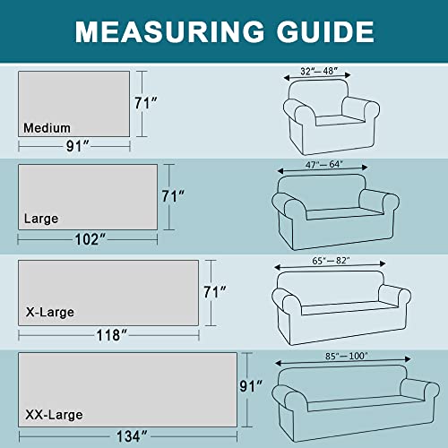 Turquoize TQCOTTONCOVERTX-71118-WHITE Couch Cover Sofa Covers Washable Couch Covers thumb #5