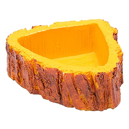 HOLIDYOYO 1Pc Reptiles Food Bowl Pet Eating Basin for Lizards and Design Great for Reptile Feeding and Home Decor