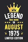 Photo Gallery legend was born in august 1975 limited edition: birthday gifts notebook journal, 1975 birthday gifts for men women notebook, blank lined ruled diary ... women, thanksgiving birthday notebook gift Photo Gallery legend was born in august 1975 limited edition: birthday gifts notebook journal, 1975 birthday gifts for men women notebook, blank lined ruled diary ... women, thanksgiving birthday notebook gift