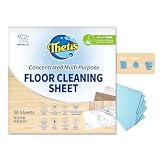 Whitecat Ultra Concentrated Floor Cleaner Sheets For Mopping (30 sheets, natural, 100% Dissolvable) – Hardwood & Wood Floor Cleaner with Silver Ion Formula cleans & shines, Safe for Pets & Kids