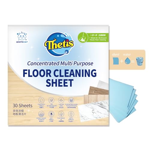 Whitecat Ultra Concentrated Floor Cleaner Sheets For Mopping (30 sheets,
