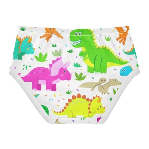 Cotton Girls Underwear Toddler Cute Colorful Dinosaurs White Cute Panties Girl Bright Briefs Underpants 2t2