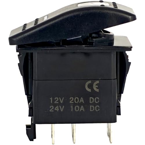 Interruptor basculante 701-60004 12V 6 pines compatible con mandos de tractor JCB 3D 6