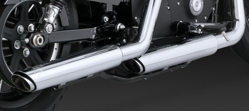 Vance & Hines Twin Slash Round Slip Ons Chrome 16861 #TOP4