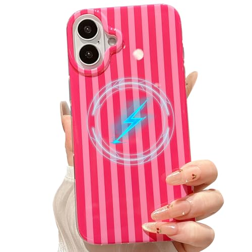 Jmltech for iPhone 17 Case Striped Phone Cases Aesthetic Women Girly Trendy Shockproof Slim Soft TPU Hard PC