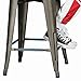 Yaheetech 30'' Metal Bar Stools 4PCS Bar Height Barstools Stackable Bar Chairs for Bistro/Patio/Cafe/Restaurant/Dining Room/Kitchen, Metal