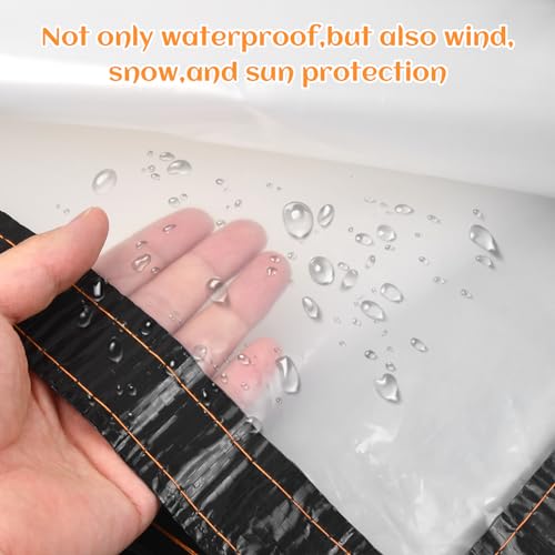 Bezavea Clear Tarpaulin Waterproof Heavy Duty 3 * 4m, Clear Tarp with Eyelets, Multipurpose Furniture Caravan Cover, Ground Sheets for Outdoor Camping Garden Tent - Image 4