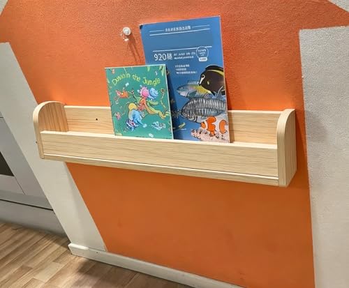 Estantería de madera maciza Heehee con baldas flotantes de gran resistencia para libros 5