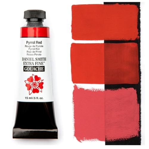 Gouache Daniel Smith Pyrrol Red 15ml aplats sans traces - 3