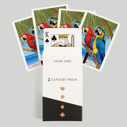 Baraja Lantern Press Parrots, 52 cartas póker para adultos miniatura 6