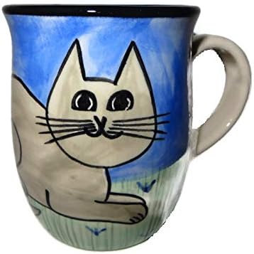 Deluxe Mug Cat Grey Lying