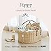 BEBE BASK Premium Baby Diaper Caddy Organizer - Handmade & Award-Winning Scalloped Rattan Basket - Luxury Diaper Caddy Basket - Elegant Scalloped Edge (Natural)