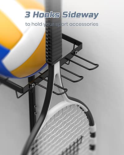 Lifxize Yoga Mat Holder Wall Mount Yoga Mat Holder Home Gym Storage For Ball, Foam Roller, Toys, Heavy Duty Steel Frame, Oxford Cloth With 6 Hooks For Hanging Yoga Strap And Resistance Bands #TOP3